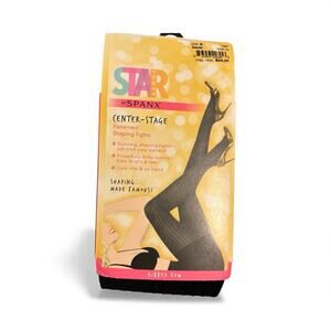 SPANX Open-Weave Shaping Tights in Black Size E (195-265 lbs)